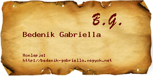 Bedenik Gabriella névjegykártya